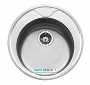 Кухонна мийка кругла Apell Circum з донним клапаном і сифоном нержавіюча сталь Matt CIVIFRIPC