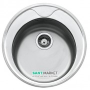 Кухонная мойка круглая Apell Circum с донным клапаном и сифоном нержавеющая сталь Linen CIVIFRIAC