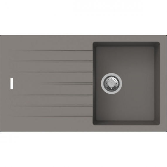 Кухонная мойка прямоугольная Apell Pietra Plus RIGHT/LEFT с сифоном гранит серый PTPL861AL