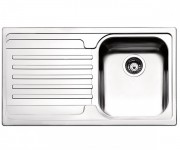 Кухонна мийка прямокутна Apell Venezia LEFT з донним клапаном і сифоном нержавіюча сталь Linen VE861ILAC