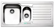 Кухонна мийка прямокутна Apell Venezia RIGHT з донним клапаном і сифоном нержавіюча сталь Brushed VE1002IRBC