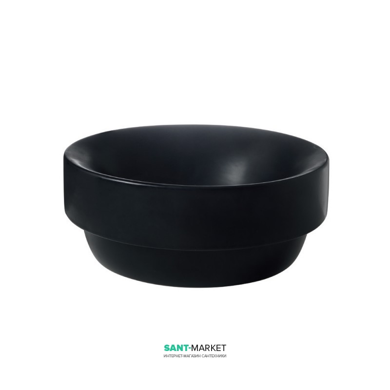 Раковина-чаша для ванной круглая Kerasan Cento накладная 35х35 см черный матовый 355831