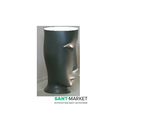 Раковина напольная Kerasan Artwork Moloco санфарфор белый/зелёный матовый 474022