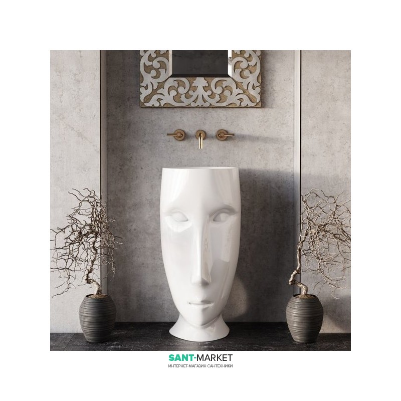 Раковина для підлоги Kerasan Artwork Moloco санфарфор біла 4741K01