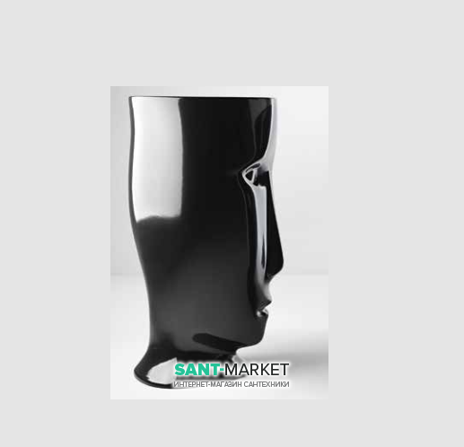 Раковина напольная Kerasan Artwork Moloco санфарфор чёрный глянцевый 4741K04