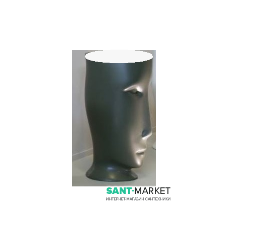 Раковина для підлоги Kerasan Artwork Moloco санфарфор білий / зелений матовий 4741K22