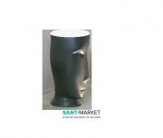 Раковина напольная Kerasan Artwork Moloco санфарфор белый/зелёный матовый 4741K22