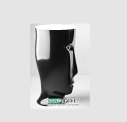 Раковина для підлоги Kerasan Artwork Moloco санфарфор білий / чорний глянсовий 4741K29