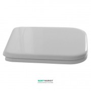 Сиденье с крышкой для унитаза Kerasan Waldorf с микролифтом полиэстер белое петли бронза 418601