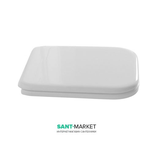 Сидіння з кришкою для унітазу Kerasan Waldorf з мікроліфтом поліестер біле петлі хром 418801