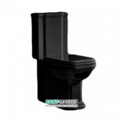 Унітаз-компакт підлоговий Kerasan Waldorf прямокутний чорний 411704