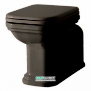 Унітаз підлоговий приставний Kerasan Waldorf прямокутний чорний 411604