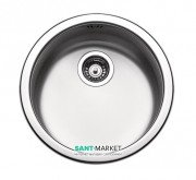Кухонная мойка круглая Apell Circum с донным клапаном и сифоном нержавеющая сталь Brushed CIVIIBC