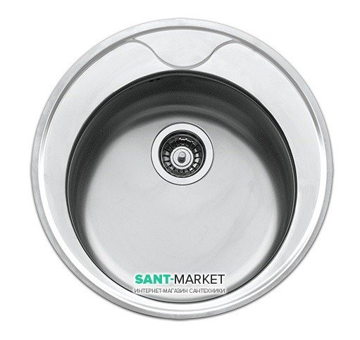 Кухонная мойка круглая Apell Circum с донным клапаном и сифоном нержавеющая сталь Matt CIVIFRIPC