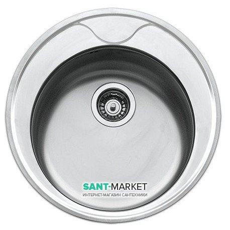 Кухонная мойка круглая Apell Circum с донным клапаном и сифоном нержавеющая сталь Linen CIVIFRIAC