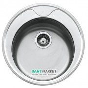 Кухонная мойка круглая Apell Circum с донным клапаном и сифоном нержавеющая сталь Linen CIVIFRIAC