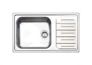 Кухонна мийка прямокутна Apell Melodia RIGHT з донним клапаном і сифоном нержавіюча сталь Brushed MLG861IRBC