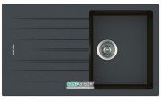 Кухонная мойка прямоугольная Apell Pietra Plus RIGHT/LEFT с сифоном гранит черный PTPL861GB