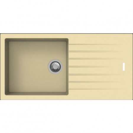 Кухонная мойка прямоугольная Apell Pietra Plus RIGHT/LEFT с сифоном гранит бежевый PTPL861GO