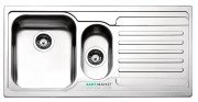 Кухонная мойка прямоугольная Apell Venezia RIGHT с донным клапаном и сифоном нержавеющая сталь Brushed VE1002IRBC