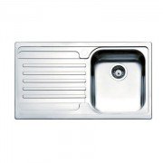 Кухонна мийка прямокутна Apell Venezia RIGHT з донним клапаном і сифоном нержавіюча сталь Linen VE791IRAC