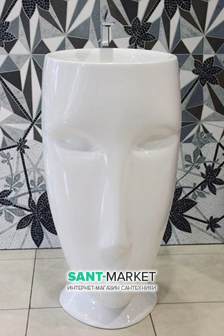 Раковина напольная Kerasan Artwork Moloco санфарфор белая 474001