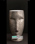 Раковина напольная Kerasan Artwork Moloco санфарфор белый/античная платина 474061