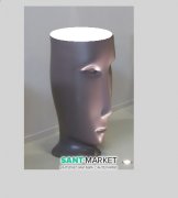 Раковина напольная Kerasan Artwork Moloco санфарфор белый/бургундский матовый 474067