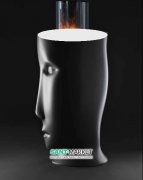 Раковина напольная Kerasan Artwork Moloco санфарфор белый/чёрный матовый 4741K24