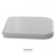 Сидіння з кришкою для унітазу Kerasan Waldorf з мікроліфтом поліестер біле петлі бронза 418601