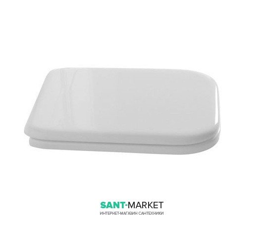 Сидіння з кришкою для унітазу Kerasan Waldorf з мікроліфтом поліестер біле петлі золото 418701