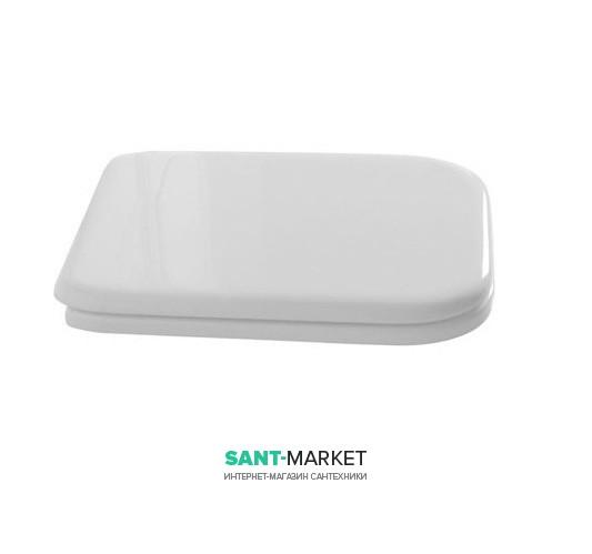 Сиденье с крышкой для унитаза Kerasan Waldorf с микролифтом полиэстер белое петли золото 418701