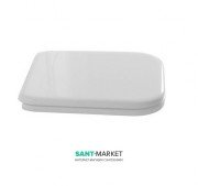 Сиденье с крышкой для унитаза Kerasan Waldorf с микролифтом полиэстер белое петли золото 418701