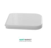 Сидіння з кришкою для унітазу Kerasan Waldorf з мікроліфтом поліестер біле петлі золото 418701