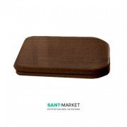 Сиденье с крышкой для унитаза Kerasan Waldorf с микролифтом дерево орех петли хром 418840