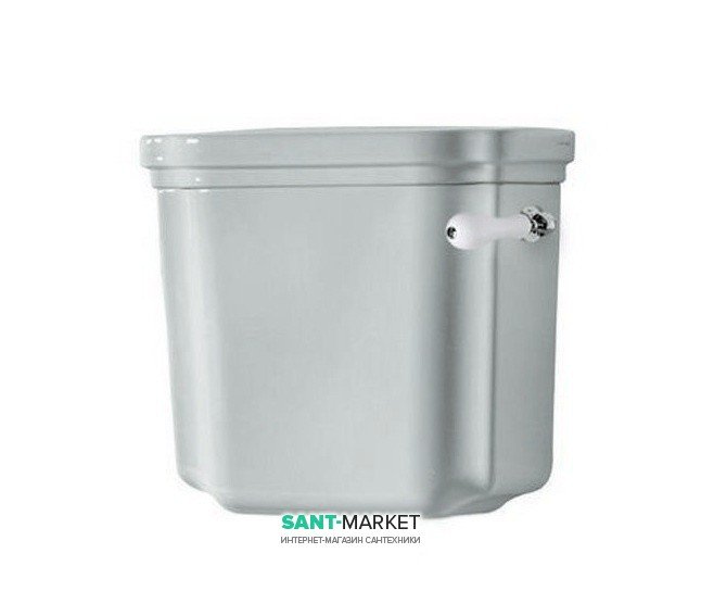 Зливний бачок для унітазу низький Kerasan Waldorf для управління бічною ручкою білий 418301