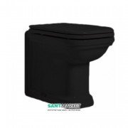 Унитаз напольный приставной Kerasan Waldorf прямоугольный черный 411804