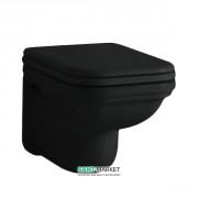 Унитаз подвесной Kerasan Waldorf прямоугольный черный 411504