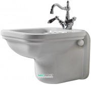 Біде підвісне Kerasan Waldorf з одним отвором біле хром 4125K1