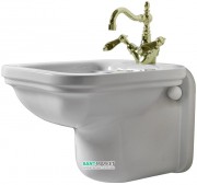 Біде підвісне Kerasan Waldorf з одним отвором біле золото 4125K2