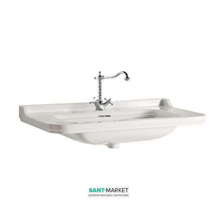 Раковина для ванної Kerasan Waldorf підвісна 120х55 см санфарфор біла хром 4144K1