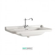 Раковина для ванной Kerasan Waldorf подвесная 120х55 см санфарфор белая хром 4144K1