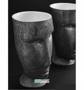 Раковина напольная Kerasan Artwork Moloco санфарфор белый/античная платина  4741K61