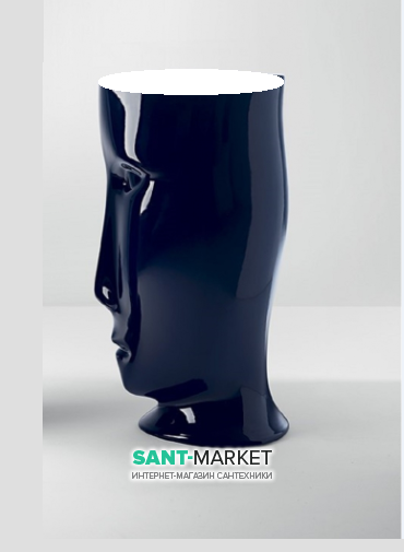 Раковина для підлоги Kerasan Artwork Moloco санфарфор білий / блакитний кобальт глянсовий 4741K78