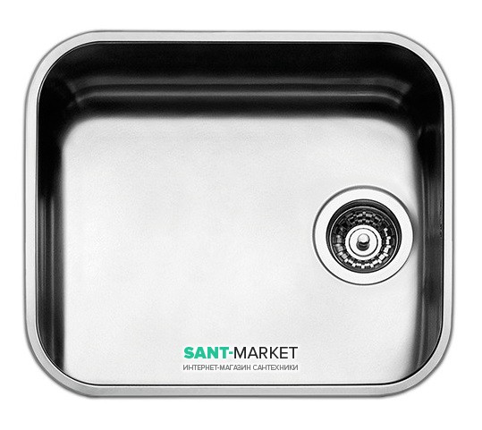 Кухонна мийка прямокутна Apell Ferrara вбудована під стільницю з сифоном нержавіюча сталь Вrushed FE450UBC