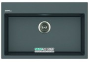 Кухонная мойка прямоугольная Apell Pietra Plus с сифоном гранит серый PTPL780GG