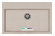 Кухонная мойка прямоугольная Apell Pietra Plus с сифоном гранит бежевый PTPL780GO