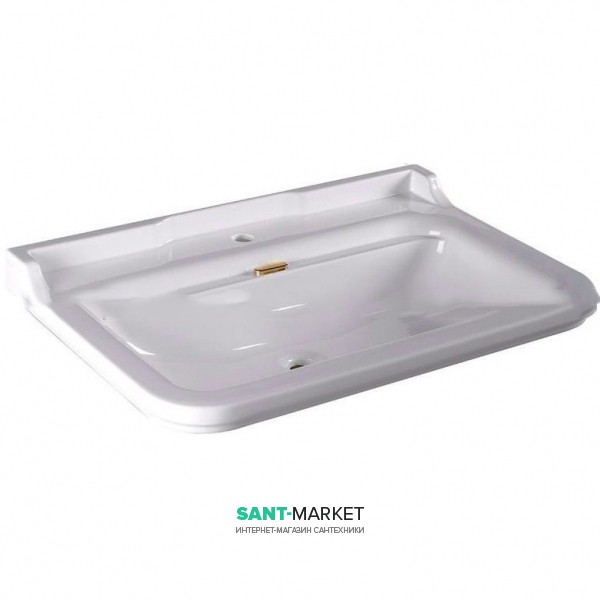 Раковина для ванної Kerasan Waldorf підвісна 120х55 см санфарфор біла золото 4144K2