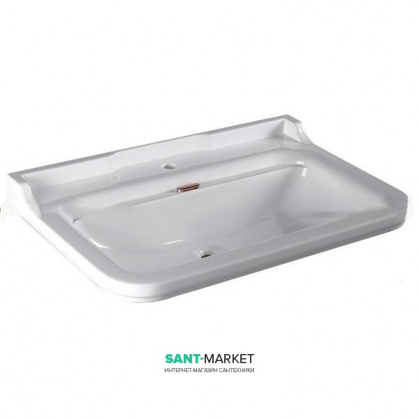 Раковина для ванной Kerasan Waldorf подвесная 120х55 см санфарфор белая бронза 4144K3