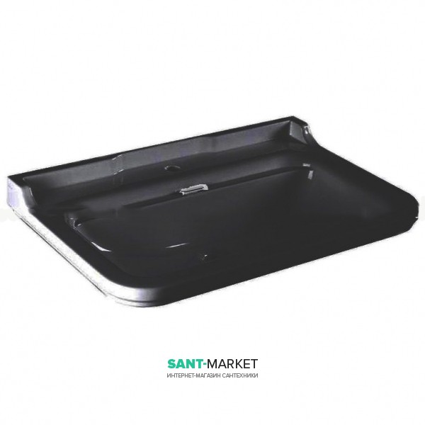 Раковина для ванної Kerasan Waldorf підвісна 120х55 см санфарфор чорний глянсовий хром 4144K4